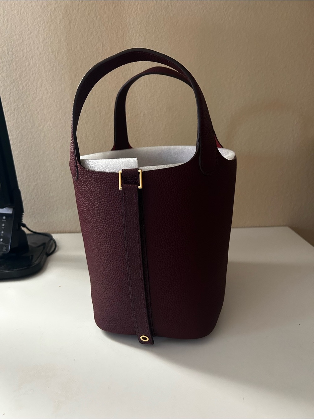18cm Burgundy Bucket Bag